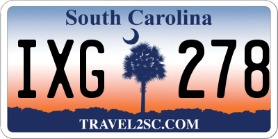SC license plate IXG278