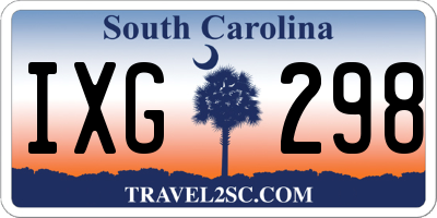 SC license plate IXG298