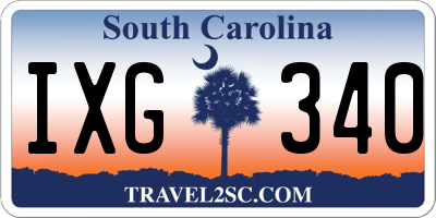 SC license plate IXG340