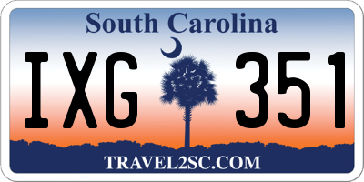 SC license plate IXG351