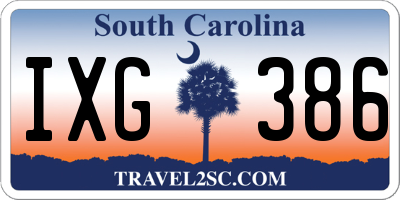 SC license plate IXG386