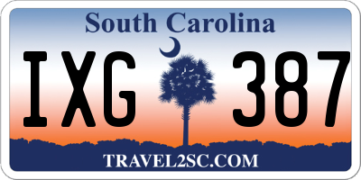 SC license plate IXG387