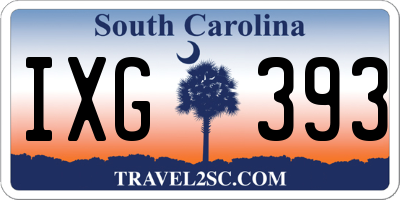 SC license plate IXG393