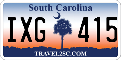 SC license plate IXG415