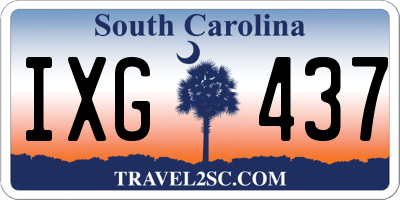 SC license plate IXG437