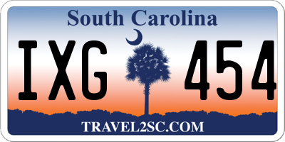 SC license plate IXG454