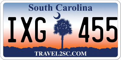 SC license plate IXG455