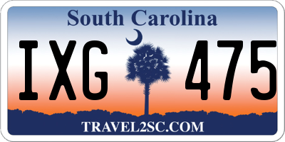 SC license plate IXG475