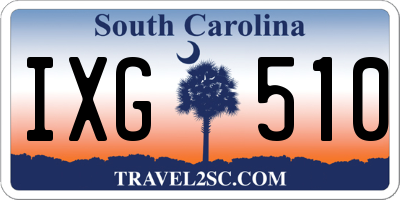 SC license plate IXG510