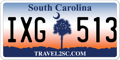 SC license plate IXG513
