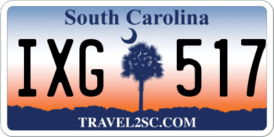 SC license plate IXG517