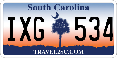 SC license plate IXG534