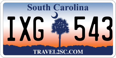 SC license plate IXG543