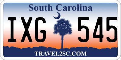 SC license plate IXG545