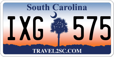 SC license plate IXG575