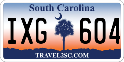 SC license plate IXG604