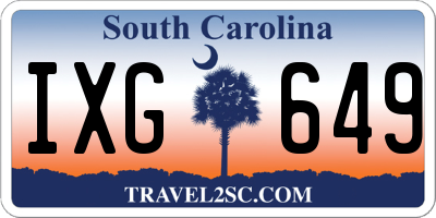 SC license plate IXG649