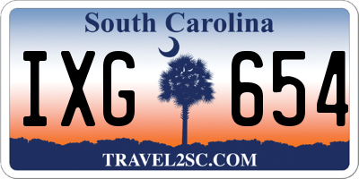 SC license plate IXG654