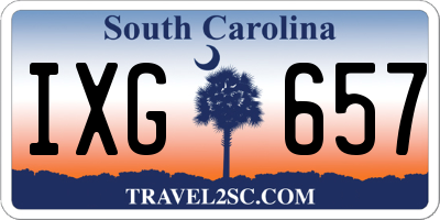 SC license plate IXG657