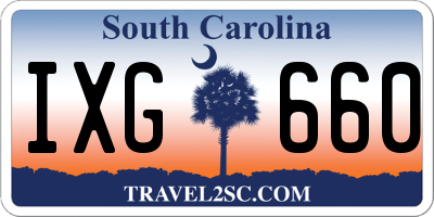 SC license plate IXG660