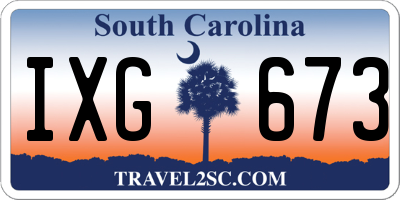 SC license plate IXG673