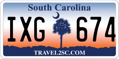 SC license plate IXG674