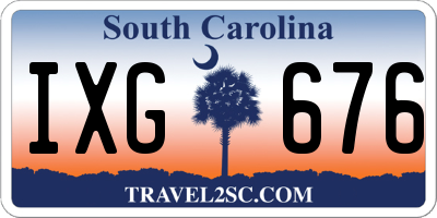 SC license plate IXG676