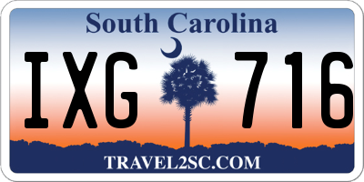 SC license plate IXG716