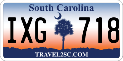 SC license plate IXG718
