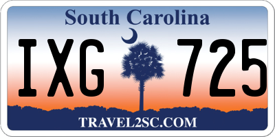 SC license plate IXG725