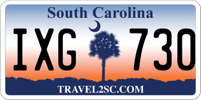 SC license plate IXG730