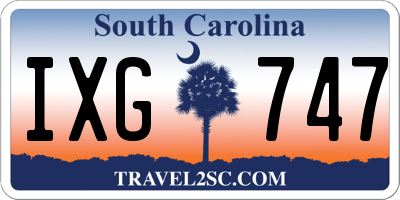 SC license plate IXG747