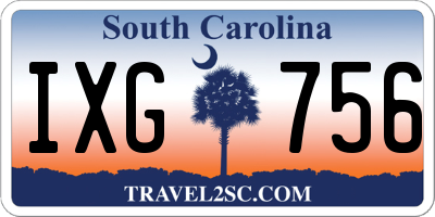 SC license plate IXG756