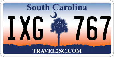 SC license plate IXG767