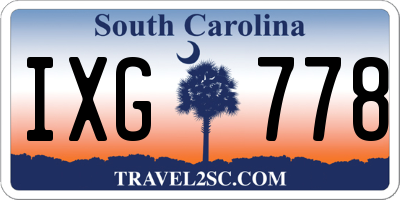 SC license plate IXG778