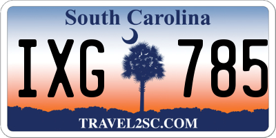 SC license plate IXG785