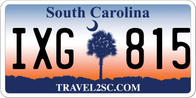 SC license plate IXG815
