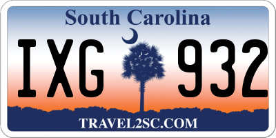 SC license plate IXG932