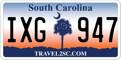 SC license plate IXG947