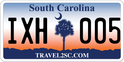 SC license plate IXH005
