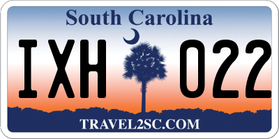 SC license plate IXH022