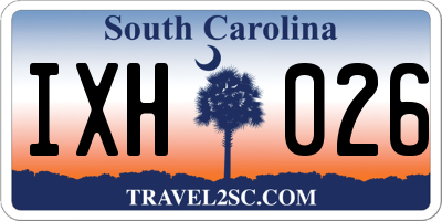 SC license plate IXH026