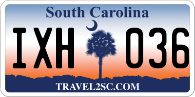 SC license plate IXH036