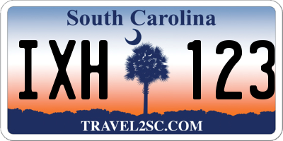 SC license plate IXH123