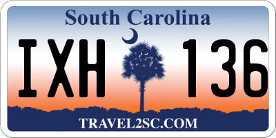 SC license plate IXH136