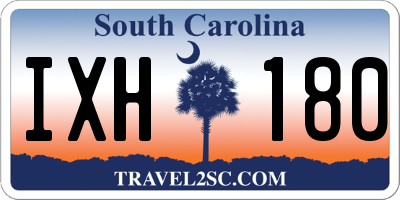 SC license plate IXH180