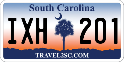 SC license plate IXH201