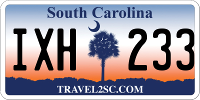 SC license plate IXH233