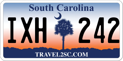 SC license plate IXH242