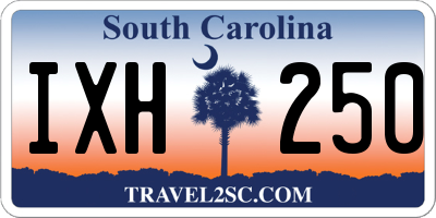 SC license plate IXH250